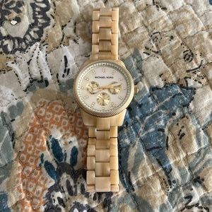 Michael Kors watch with mother of pearl face